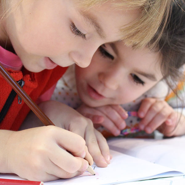 Kids Drawing on Paper